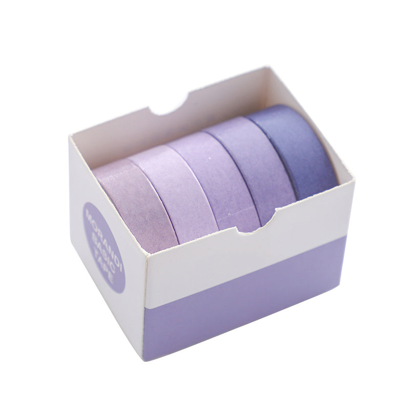 Imoda 5 Rolls Thin Wahi Tape Set Decorative Masking Tape For Journaling, DIY, Crafts, Scrapbooking 10mm (0.4 Inch) Wide 2 Meters Long