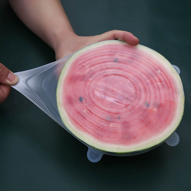 6pcs Silicone Elastic Lids, Reusable Durable Food Storage Covers, Suitable for Bowls, 6 Different Sizes to Fit Most Containers, Dishwasher and Fridge Safe, Container Covers, Meal Prep Storage, Flexible Design, Snug Fit, Foodg