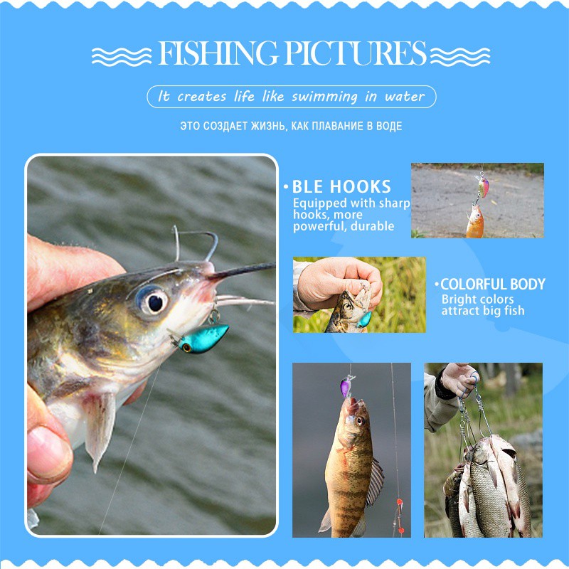 8pcs Crankbait Minnow Lure Set Floating Artificial Lure Surface Lure