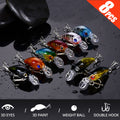 8pcs Crankbait Minnow Lure Set Floating Artificial Lure Surface Lure