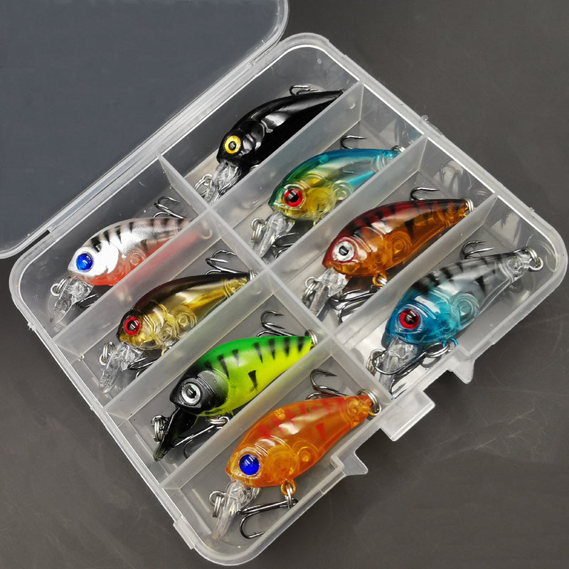 8pcs Crankbait Minnow Lure Set Floating Artificial Lure Surface Lure