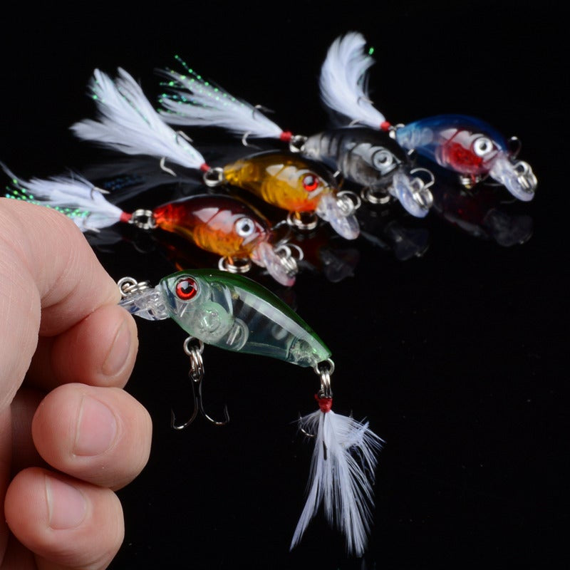 5pcs ANSWL Fishing Lure Set - Half Water, Artificial Bait, 4.5cm, 4g, ABS Material, Vibrant Colors, Ideal for Freshwater/Saltwater Fishing, Perfect Gift for Anglers, Fishing Accessories | Vibrant Fishing Lures | Durable Fishi