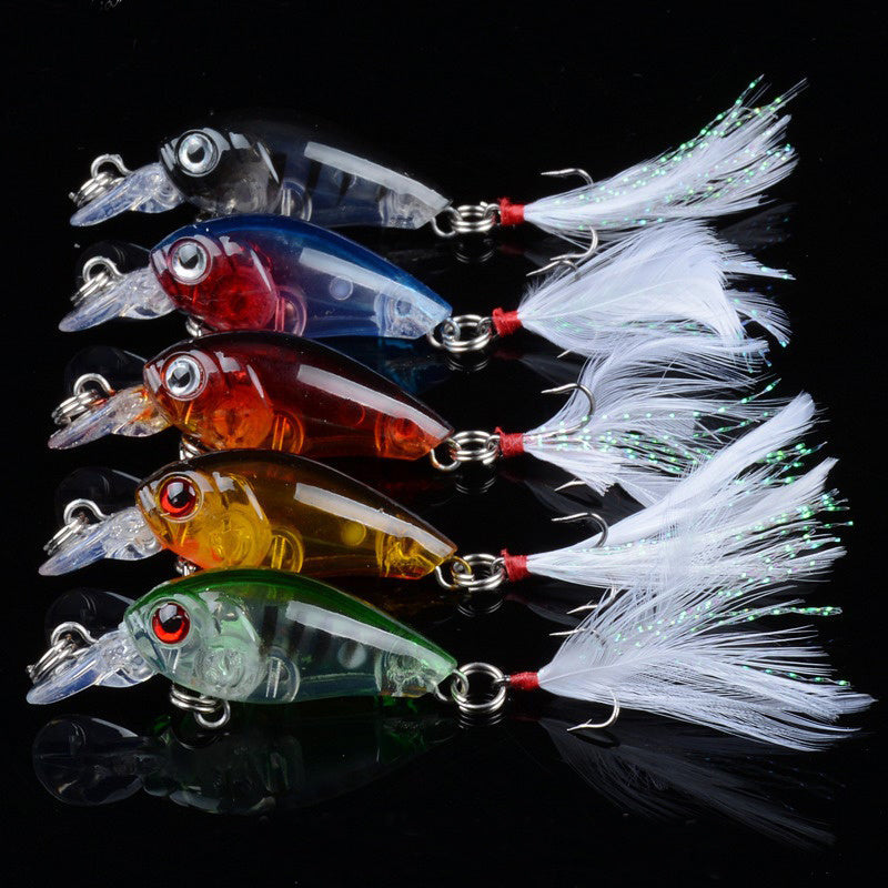 5pcs ANSWL Fishing Lure Set - Half Water, Artificial Bait, 4.5cm, 4g, ABS Material, Vibrant Colors, Ideal for Freshwater/Saltwater Fishing, Perfect Gift for Anglers, Fishing Accessories | Vibrant Fishing Lures | Durable Fishi