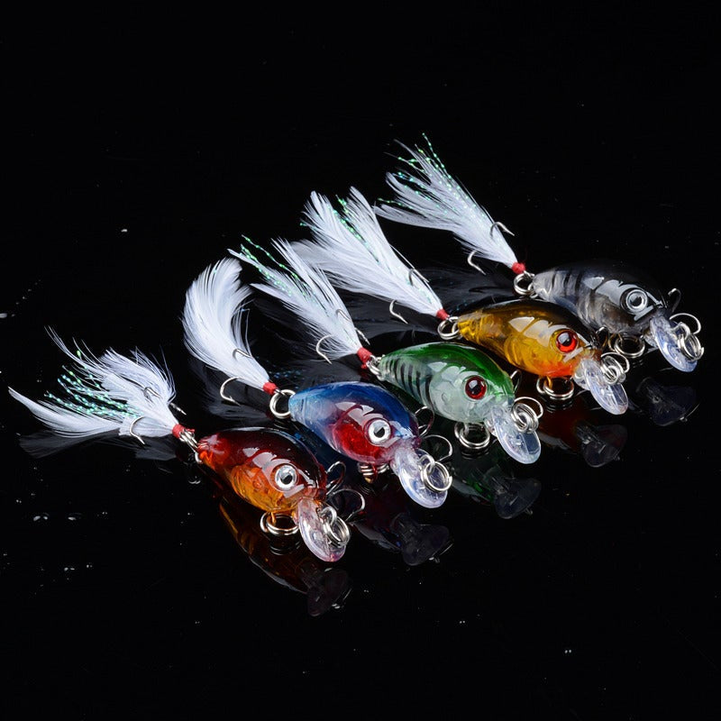5pcs ANSWL Fishing Lure Set - Half Water, Artificial Bait, 4.5cm, 4g, ABS Material, Vibrant Colors, Ideal for Freshwater/Saltwater Fishing, Perfect Gift for Anglers, Fishing Accessories | Vibrant Fishing Lures | Durable Fishi