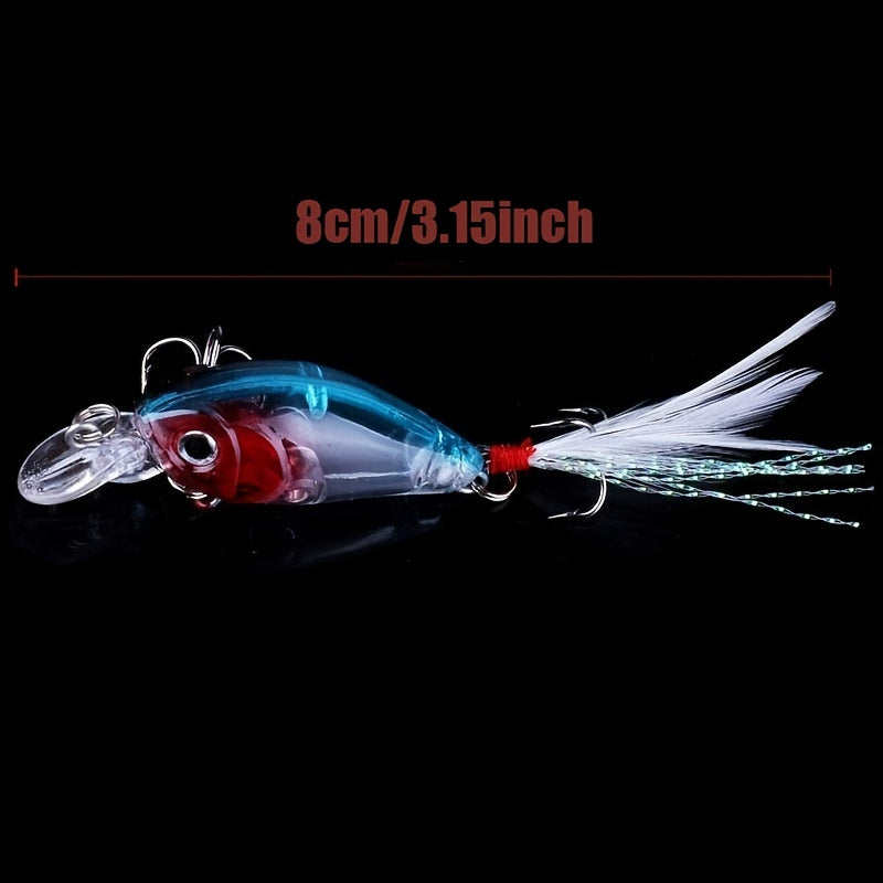 5pcs ANSWL Fishing Lure Set - Half Water, Artificial Bait, 4.5cm, 4g, ABS Material, Vibrant Colors, Ideal for Freshwater/Saltwater Fishing, Perfect Gift for Anglers, Fishing Accessories | Vibrant Fishing Lures | Durable Fishi