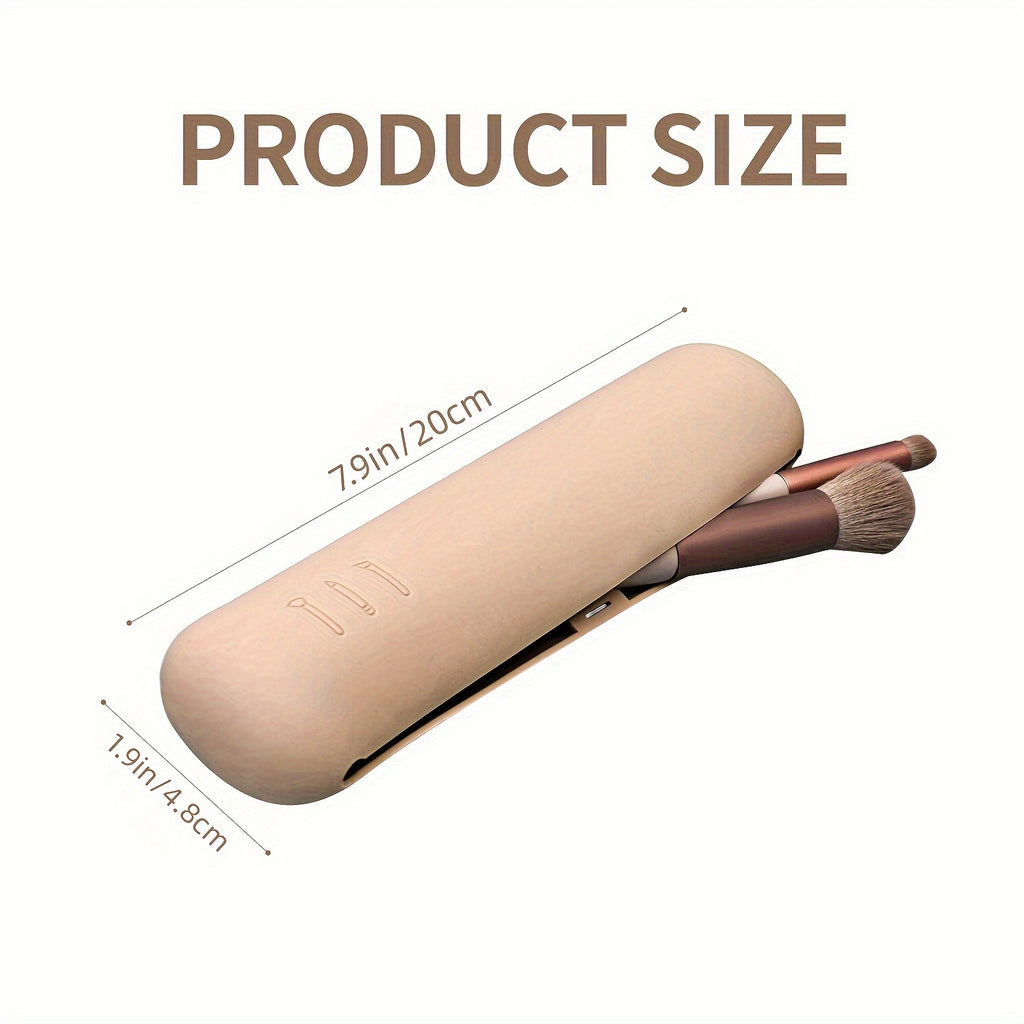 Portable Silicone Makeup Brush Holder - Soft And Stylish Travel Organizer For Makeup Tools