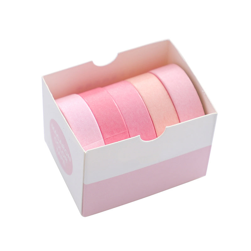 Imoda 5 Rolls Thin Wahi Tape Set Decorative Masking Tape For Journaling, DIY, Crafts, Scrapbooking 10mm (0.4 Inch) Wide 2 Meters Long