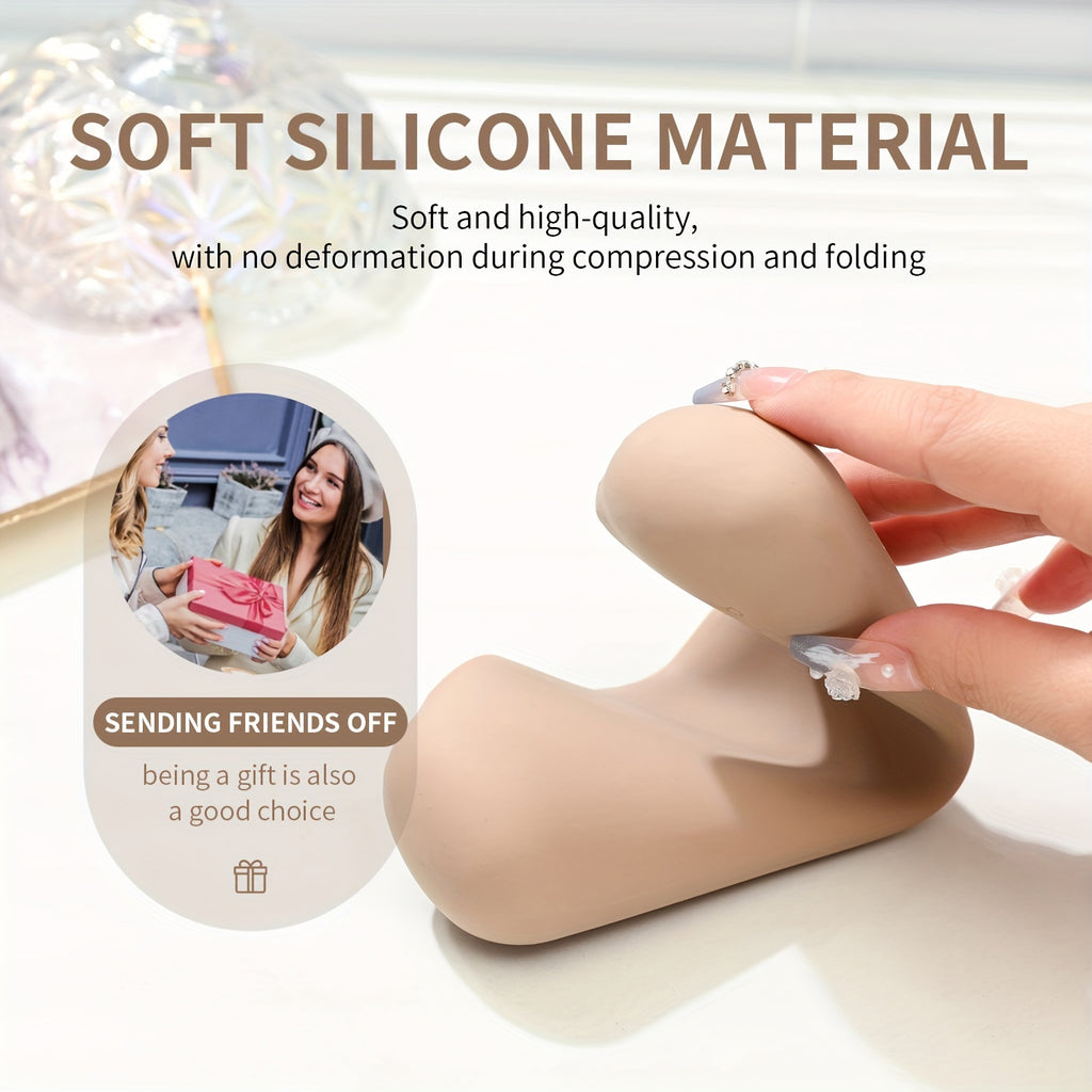 Portable Silicone Makeup Brush Holder - Soft And Stylish Travel Organizer For Makeup Tools