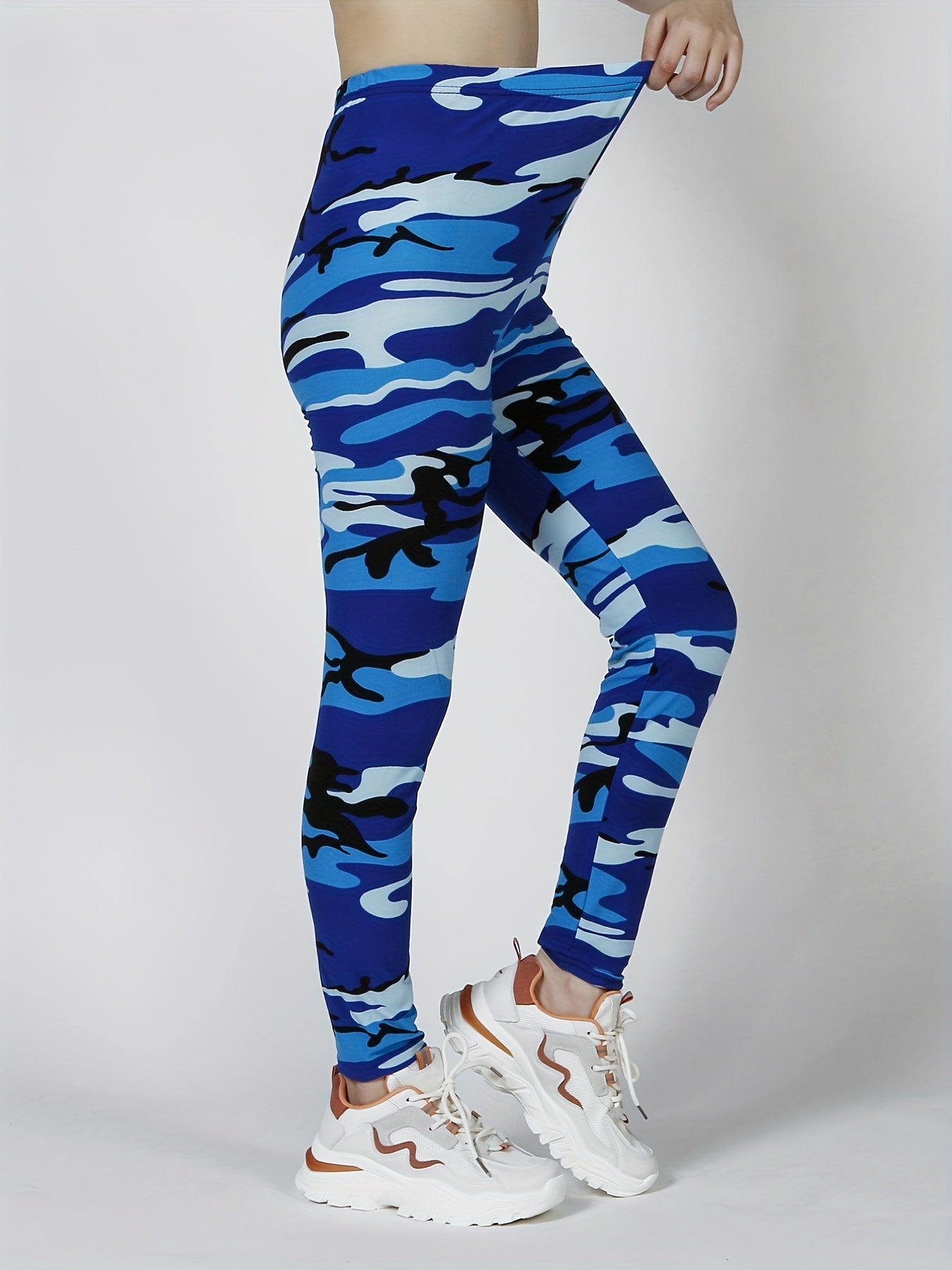 Women's Leggings Floral Printed Pants Casual High Waist Sweatpants Leggings