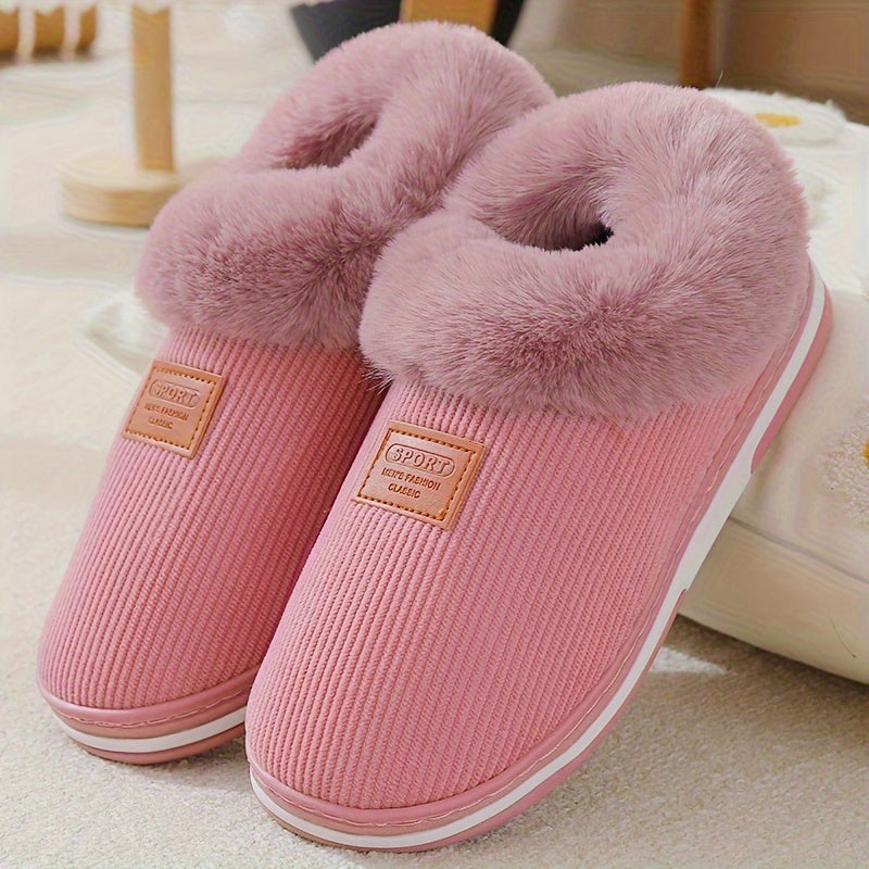 Women'S Plush Winter Slippers - Warm, Non-Slip, Soft Fabric Lining, EVA Sole, Hand Washable, All-Season Comfort, Winter Footwear|Cozy Slipon Shoes|Soft Fabric Upper, Winter Boots