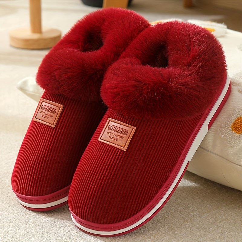 Women'S Plush Winter Slippers - Warm, Non-Slip, Soft Fabric Lining, EVA Sole, Hand Washable, All-Season Comfort, Winter Footwear|Cozy Slipon Shoes|Soft Fabric Upper, Winter Boots