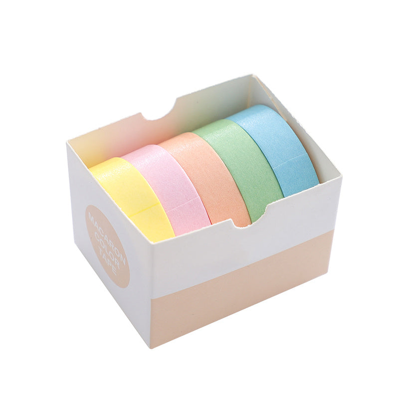 Imoda 5 Rolls Thin Wahi Tape Set Decorative Masking Tape For Journaling, DIY, Crafts, Scrapbooking 10mm (0.4 Inch) Wide 2 Meters Long