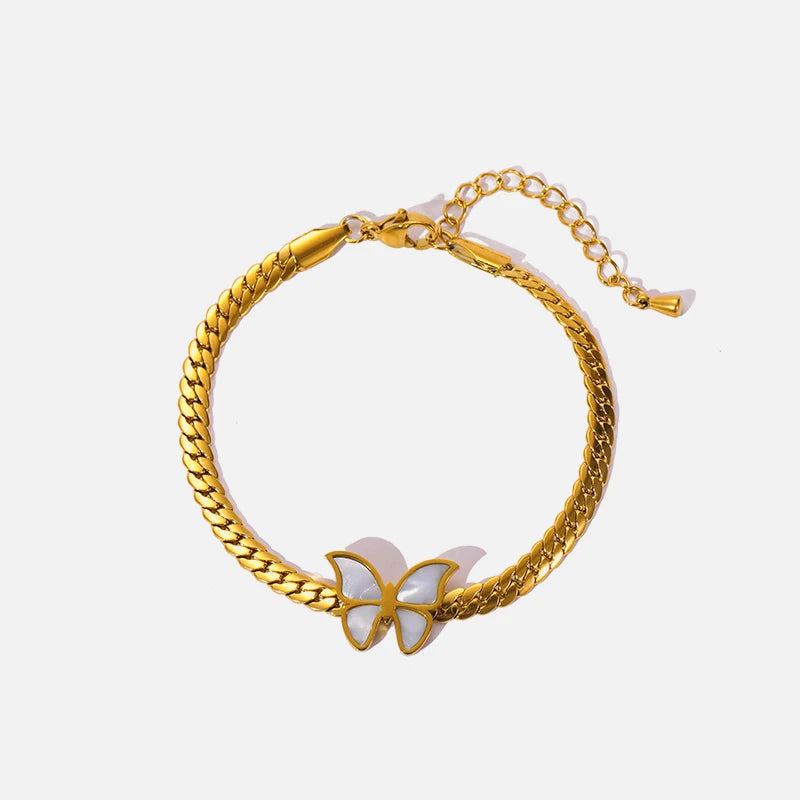 GANEMLY 316L Stainless Steel Tree of Life Bracelet For Women Fashion 18K Gold Plated Wrist Chain Waterproof Jewelry Lady Gift