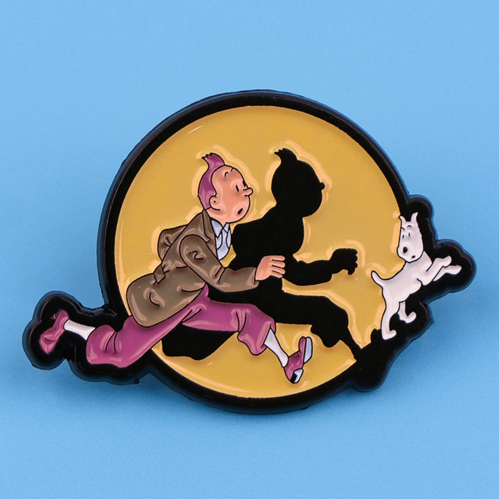 Movie Inspiration Enamel Pin Cute Dog Brooch Pines Lapel Pins Badge on Backpack Clothing Accessories Fashion Jewelry Fans Gifts