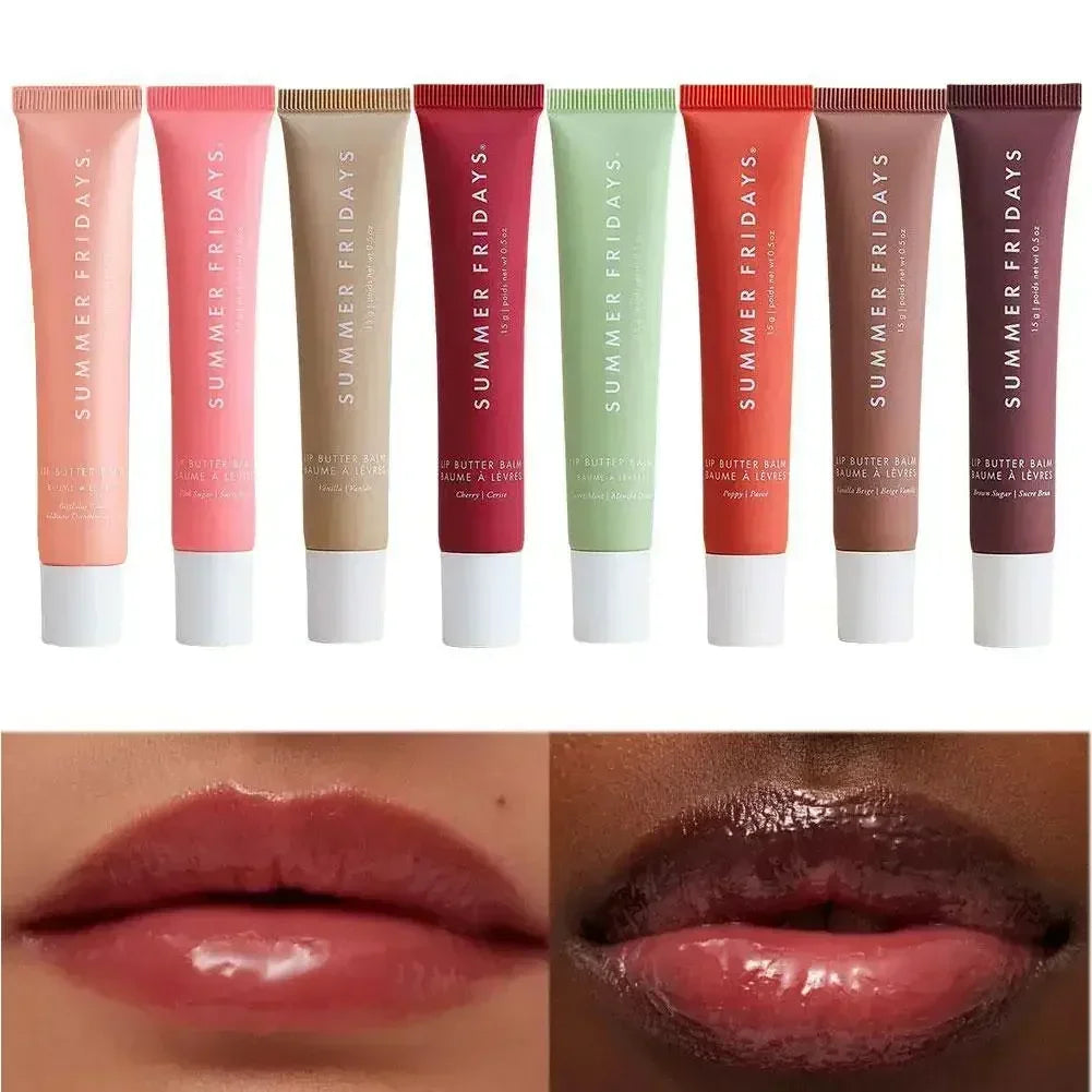 Summer Fridays Lip Balm Moisturizing Mirror Lip Gloss Lip Vanilla Pink Sugar Coffee Cake Smell Lipstick Transparent Oil Makeup