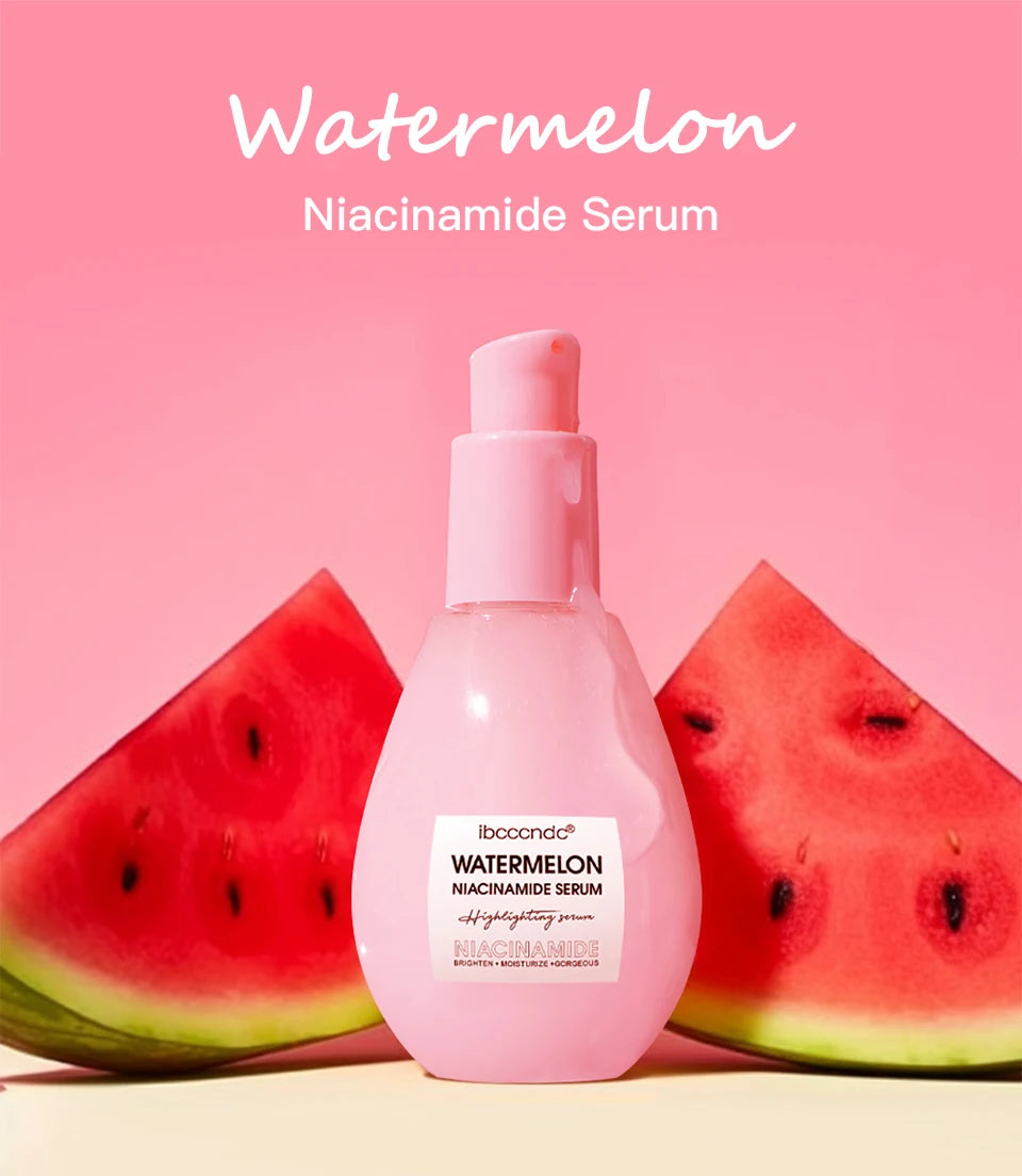 New Watermelon Glow Niacinamide Dew Drops Serum Makeup Primer Cream Lightweight Facial Serum & Priming Liquid Brightner