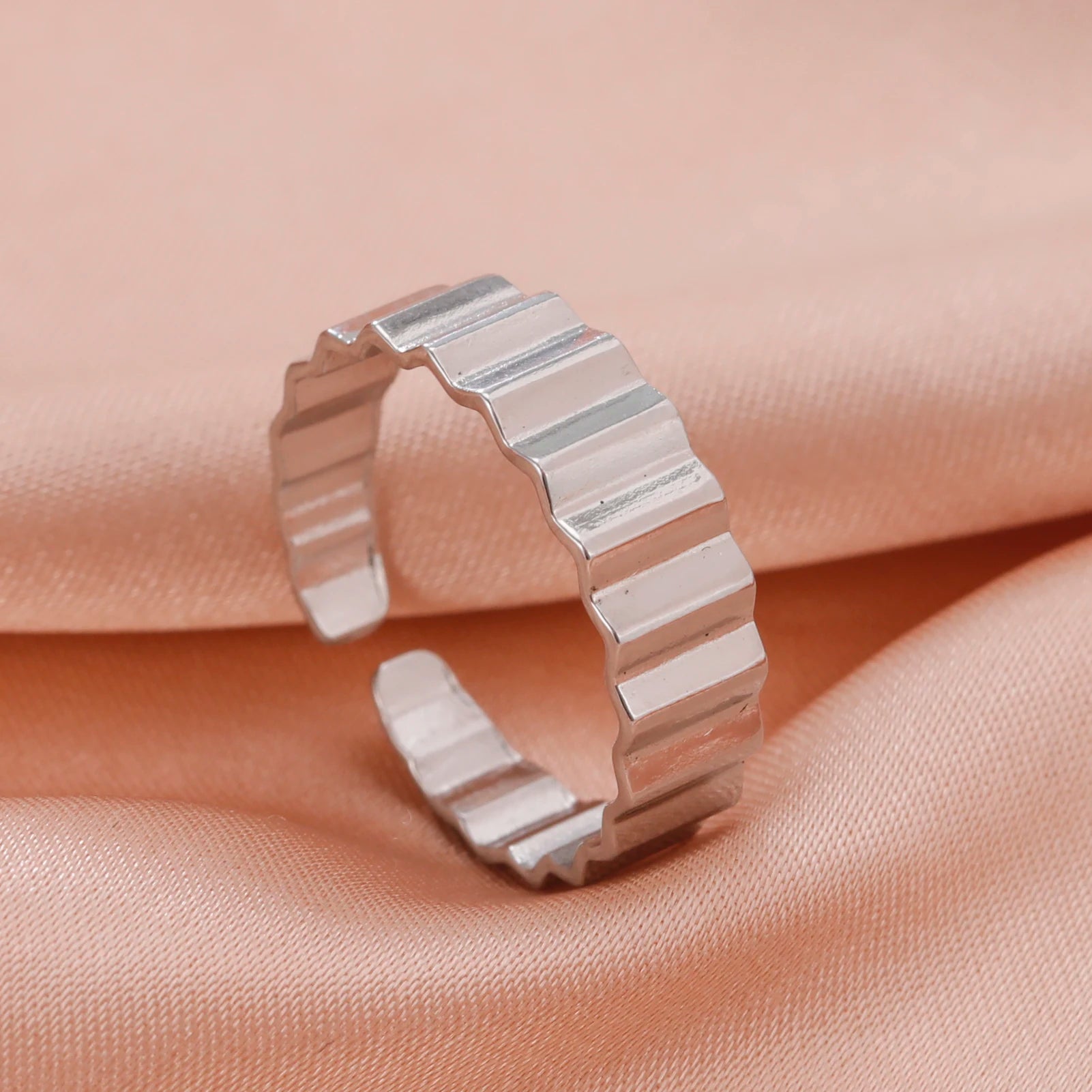 Skyrim Stainless Steel Women Rings Geometric Heart Aesthetic Adjustable Open Finger Ring Fashion Party Jewelry Gifts Wholesale