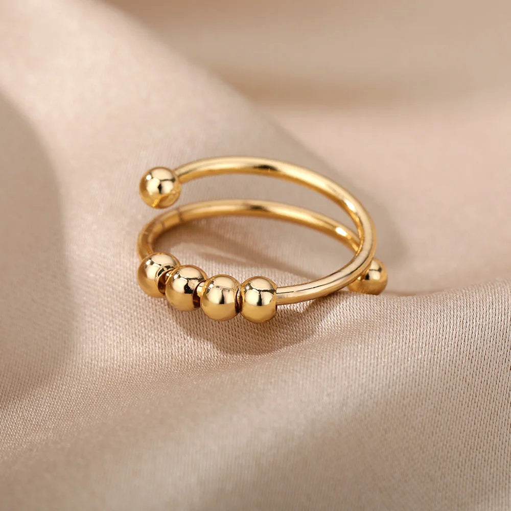 316L Stainless Steel Rings for Women Gold Color Never Fade Luxury Classic rings wedding couple rings Jewelry Free Shipping