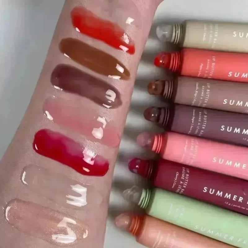 Summer Fridays Lip Balm Moisturizing Mirror Lip Gloss Lip Vanilla Pink Sugar Coffee Cake Smell Lipstick Transparent Oil Makeup