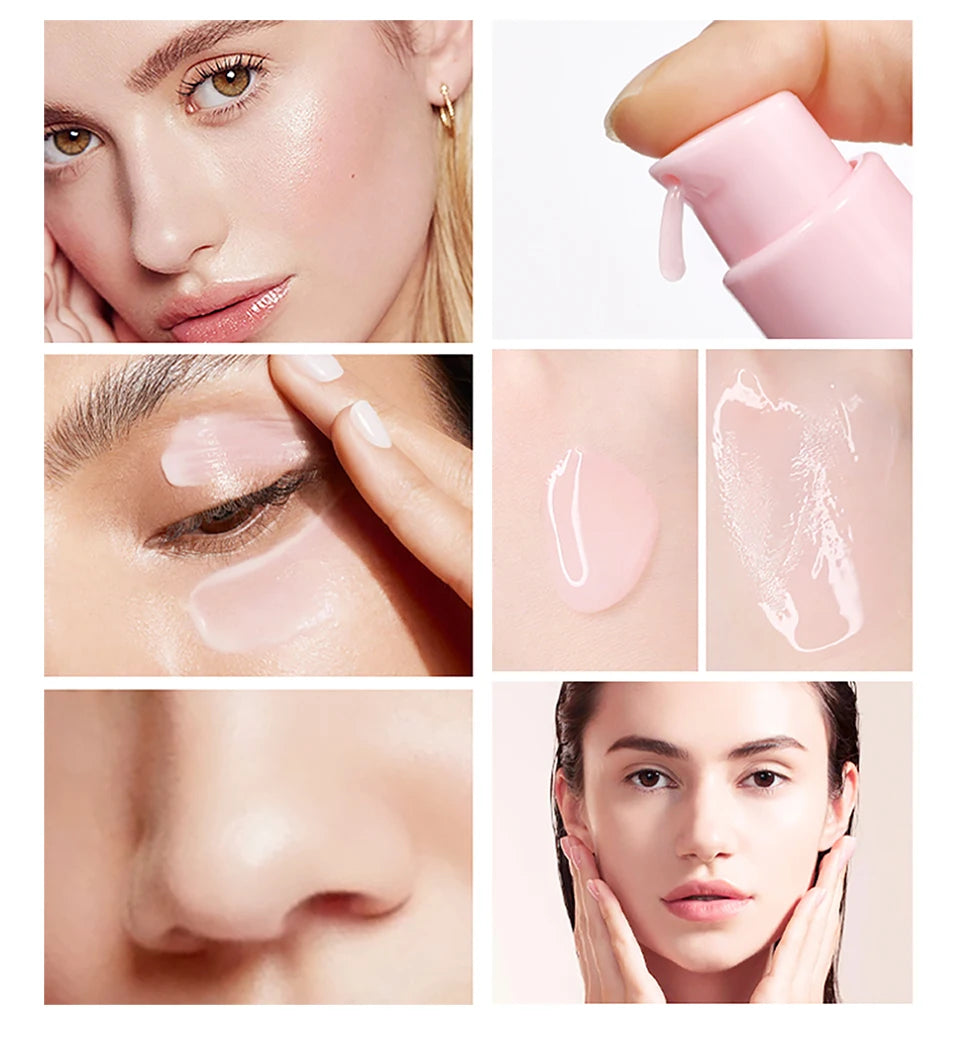 New Watermelon Glow Niacinamide Dew Drops Serum Makeup Primer Cream Lightweight Facial Serum & Priming Liquid Brightner