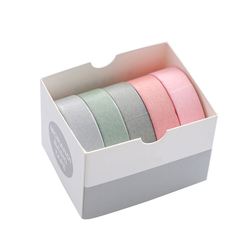 Imoda 5 Rolls Thin Wahi Tape Set Decorative Masking Tape For Journaling, DIY, Crafts, Scrapbooking 10mm (0.4 Inch) Wide 2 Meters Long