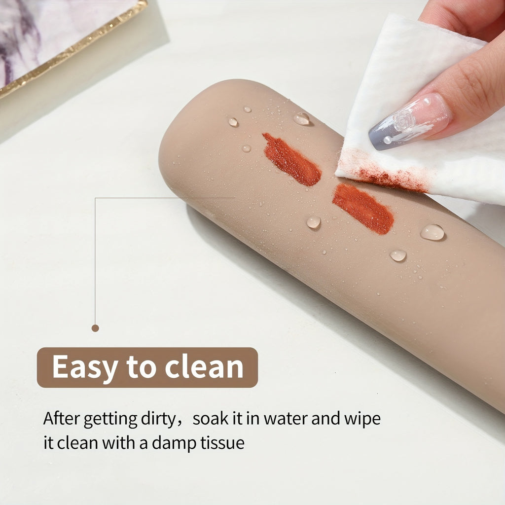 Portable Silicone Makeup Brush Holder - Soft And Stylish Travel Organizer For Makeup Tools